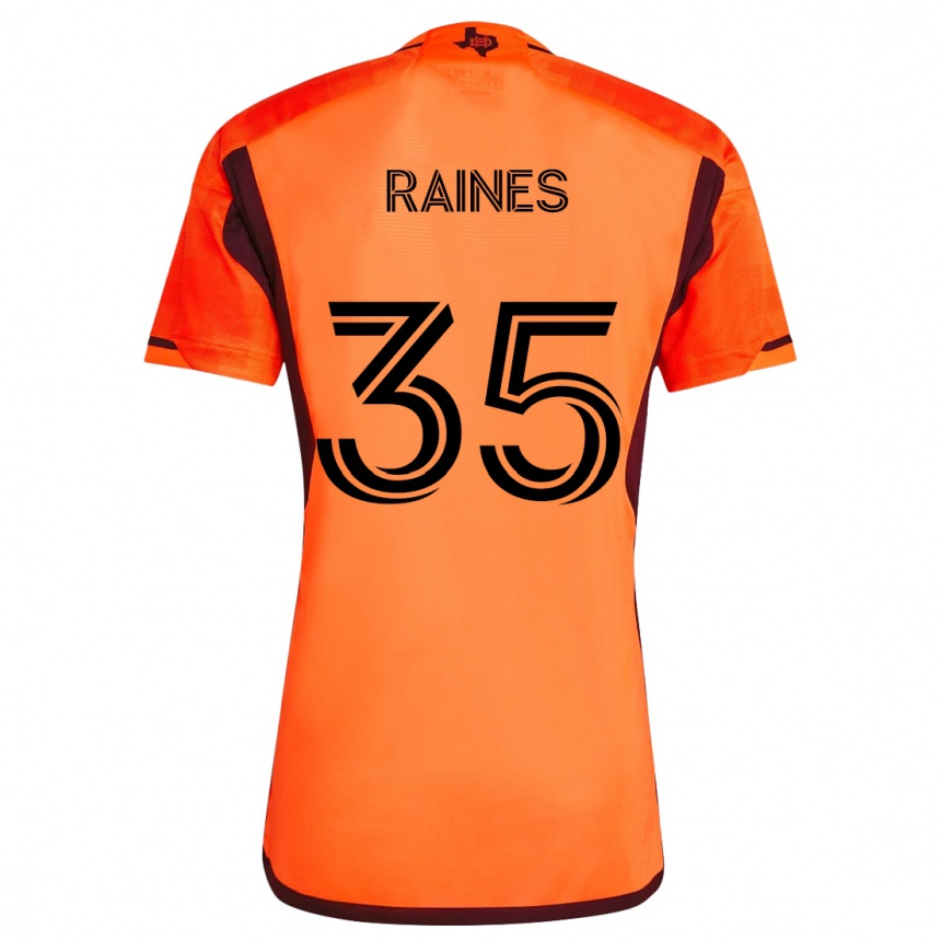 Hombre Fútbol Camiseta Brooklyn Raines #35 Naranja Negro 1ª Equipación 2024/25 Perú