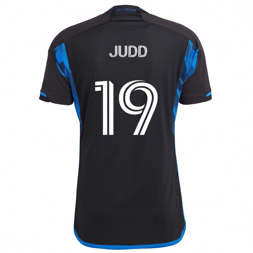 Hombre Fútbol Camiseta Preston Judd #19 Azul Negro 1ª Equipación 2024/25 Perú