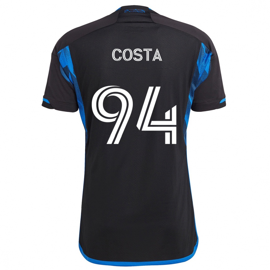 Hombre Fútbol Camiseta Vítor Costa #94 Azul Negro 1ª Equipación 2024/25 Perú