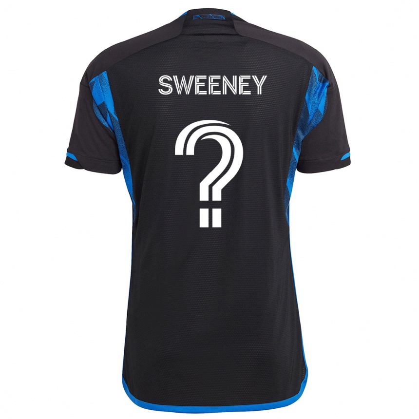 Hombre Fútbol Camiseta D Sweeney #0 Azul Negro 1ª Equipación 2024/25 Perú