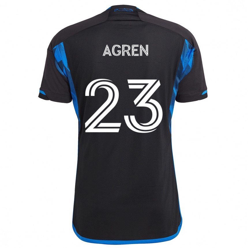 Hombre Fútbol Camiseta Oskar Agren #23 Azul Negro 1ª Equipación 2024/25 Perú