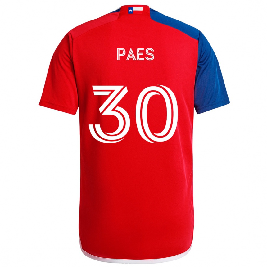 Hombre Fútbol Camiseta Maarten Paes #30 Azul Rojo 1ª Equipación 2024/25 Perú