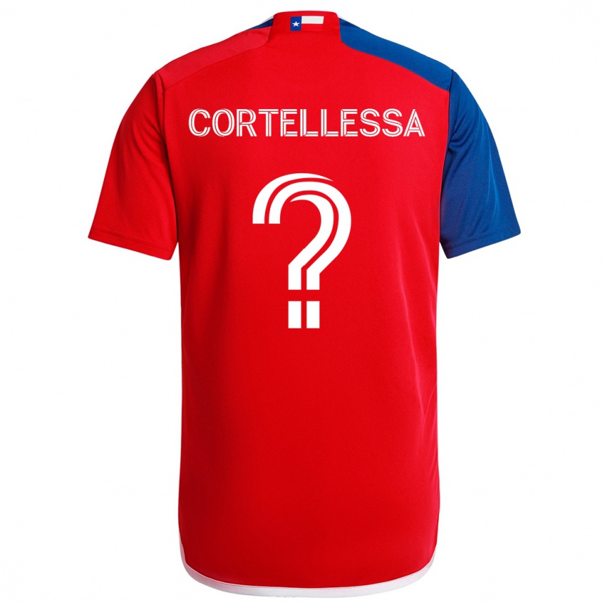 Hombre Fútbol Camiseta Michael Cortellessa #0 Azul Rojo 1ª Equipación 2024/25 Perú