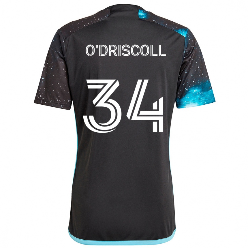 Hombre Fútbol Camiseta Rory O'driscoll #34 Azul Negro 1ª Equipación 2024/25 Perú