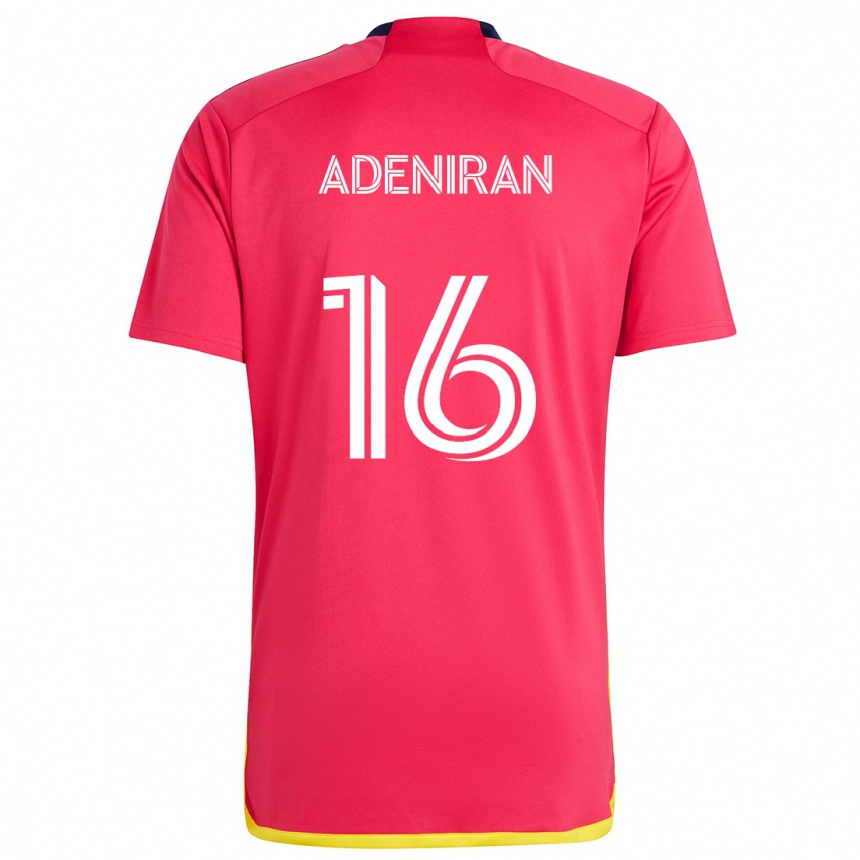 Hombre Fútbol Camiseta Samuel Adeniran #16 Rojo Azul 1ª Equipación 2024/25 Perú