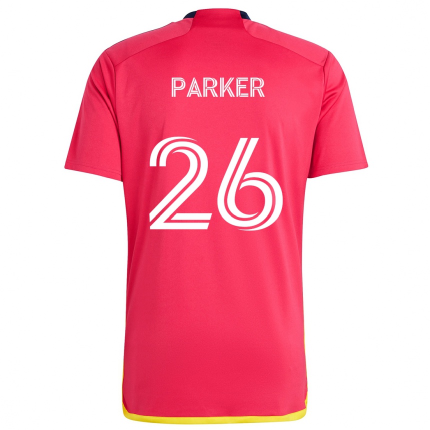 Hombre Fútbol Camiseta Tim Parker #26 Rojo Azul 1ª Equipación 2024/25 Perú