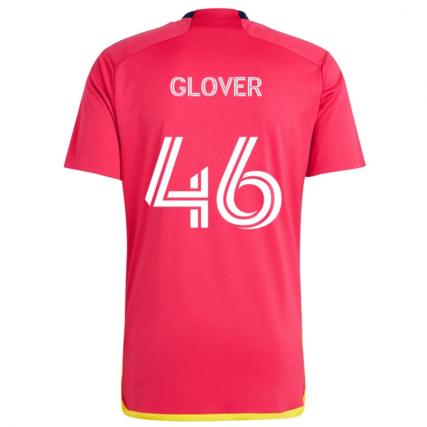 Hombre Fútbol Camiseta Caden Glover #46 Rojo Azul 1ª Equipación 2024/25 Perú