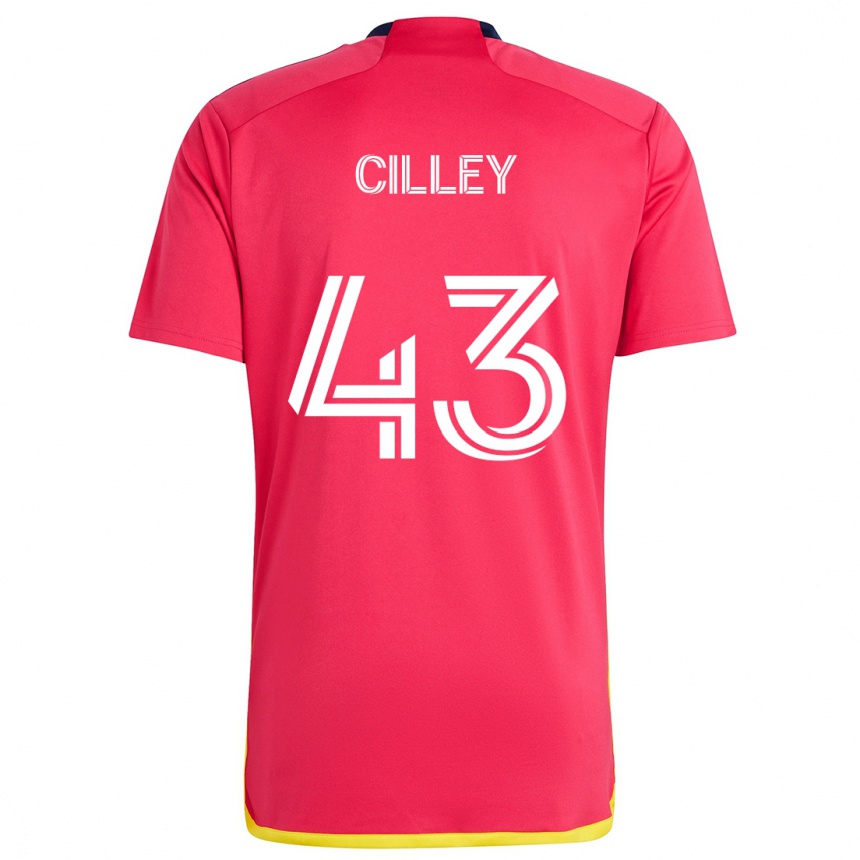 Hombre Fútbol Camiseta Cam Cilley #43 Rojo Azul 1ª Equipación 2024/25 Perú