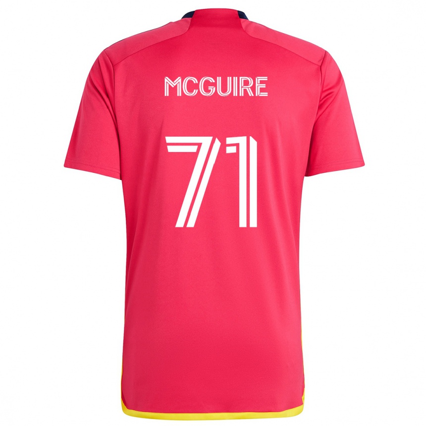 Hombre Fútbol Camiseta Nolan Mcguire #71 Rojo Azul 1ª Equipación 2024/25 Perú