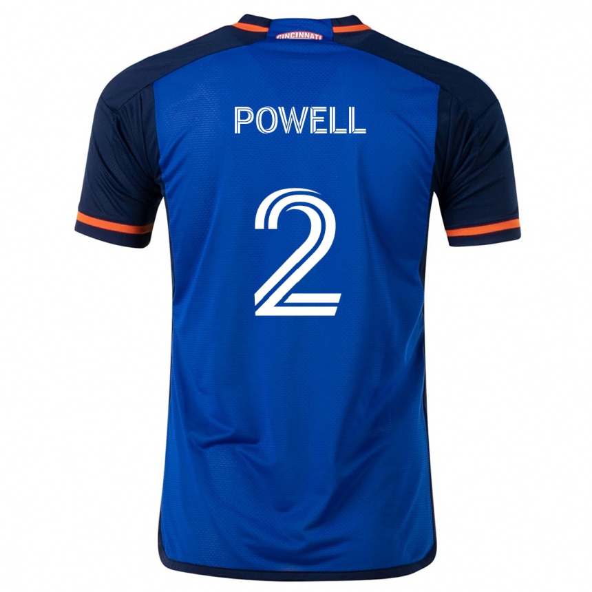 Hombre Fútbol Camiseta Alvas Powell #2 Azul Blanco 1ª Equipación 2024/25 Perú