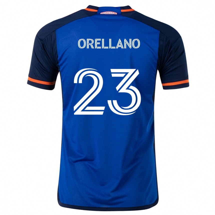 Hombre Fútbol Camiseta Luca Orellano #23 Azul Blanco 1ª Equipación 2024/25 Perú