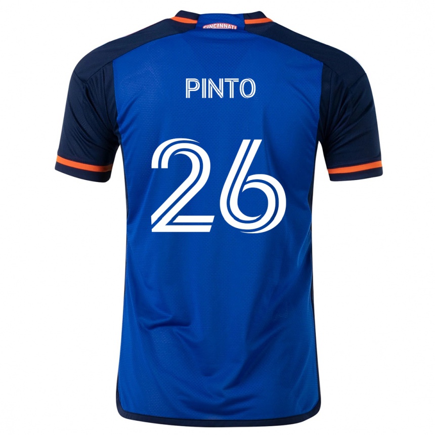 Hombre Fútbol Camiseta Malik Pinto #26 Azul Blanco 1ª Equipación 2024/25 Perú