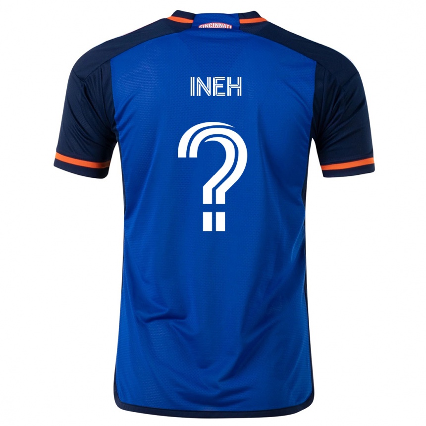 Hombre Fútbol Camiseta Joel Ineh #0 Azul Blanco 1ª Equipación 2024/25 Perú