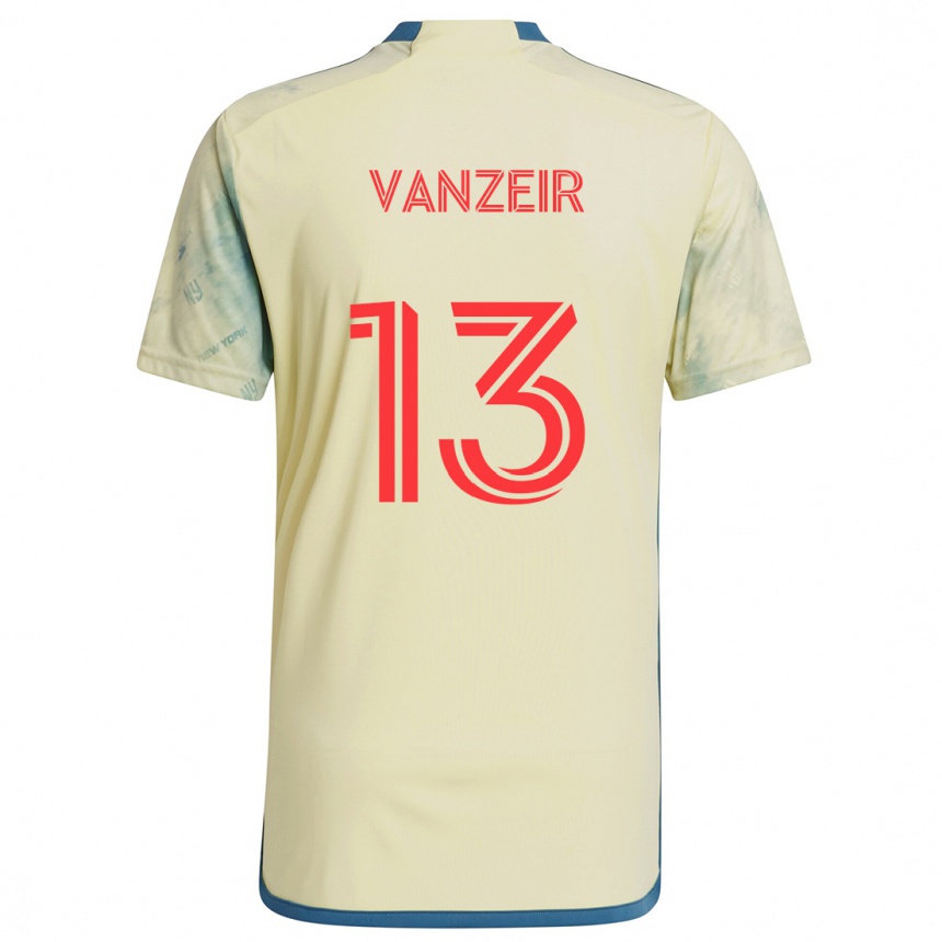 Hombre Fútbol Camiseta Dante Vanzeir #13 Amarillo Rojo Azul 1ª Equipación 2024/25 Perú