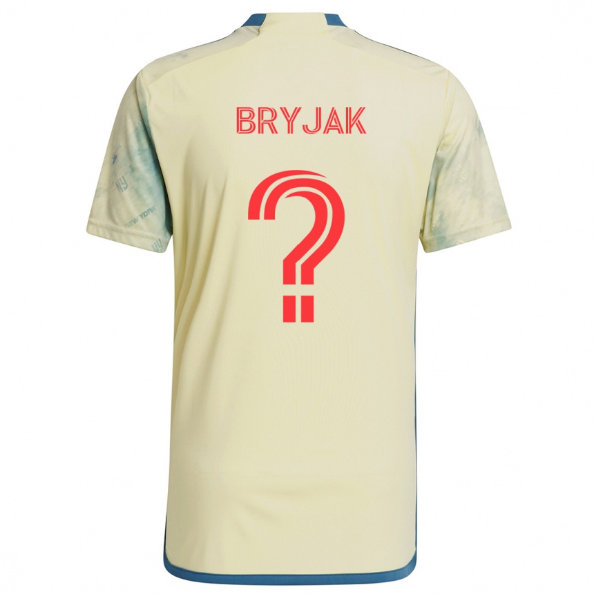 Hombre Fútbol Camiseta Jeffrey Bryjak #0 Amarillo Rojo Azul 1ª Equipación 2024/25 Perú