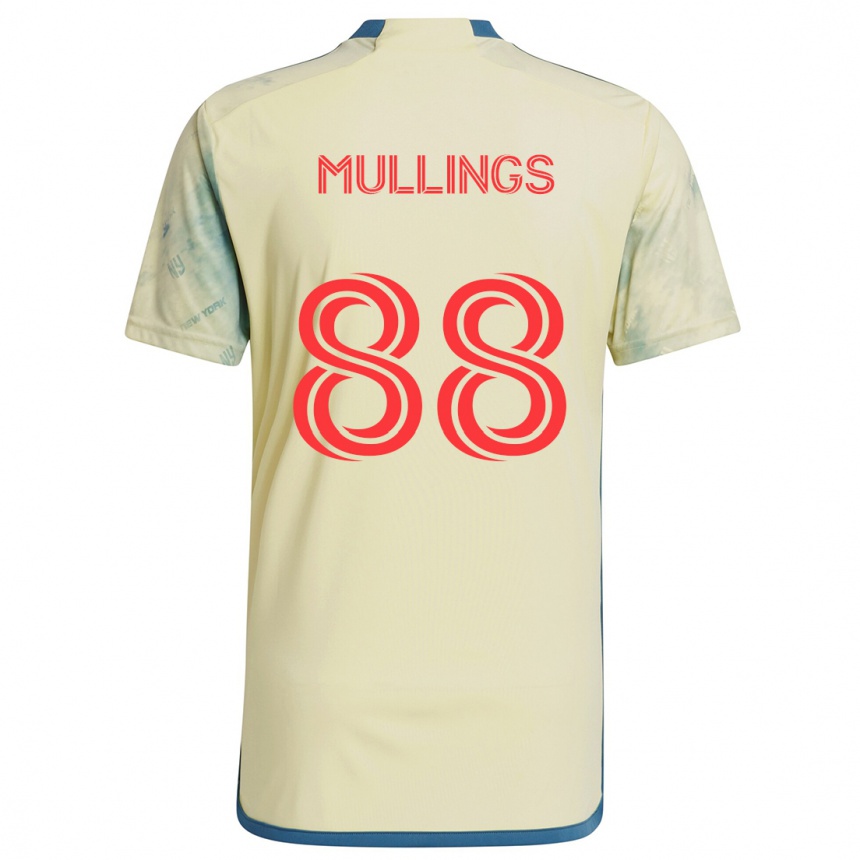 Hombre Fútbol Camiseta O'vonte Mullings #88 Amarillo Rojo Azul 1ª Equipación 2024/25 Perú