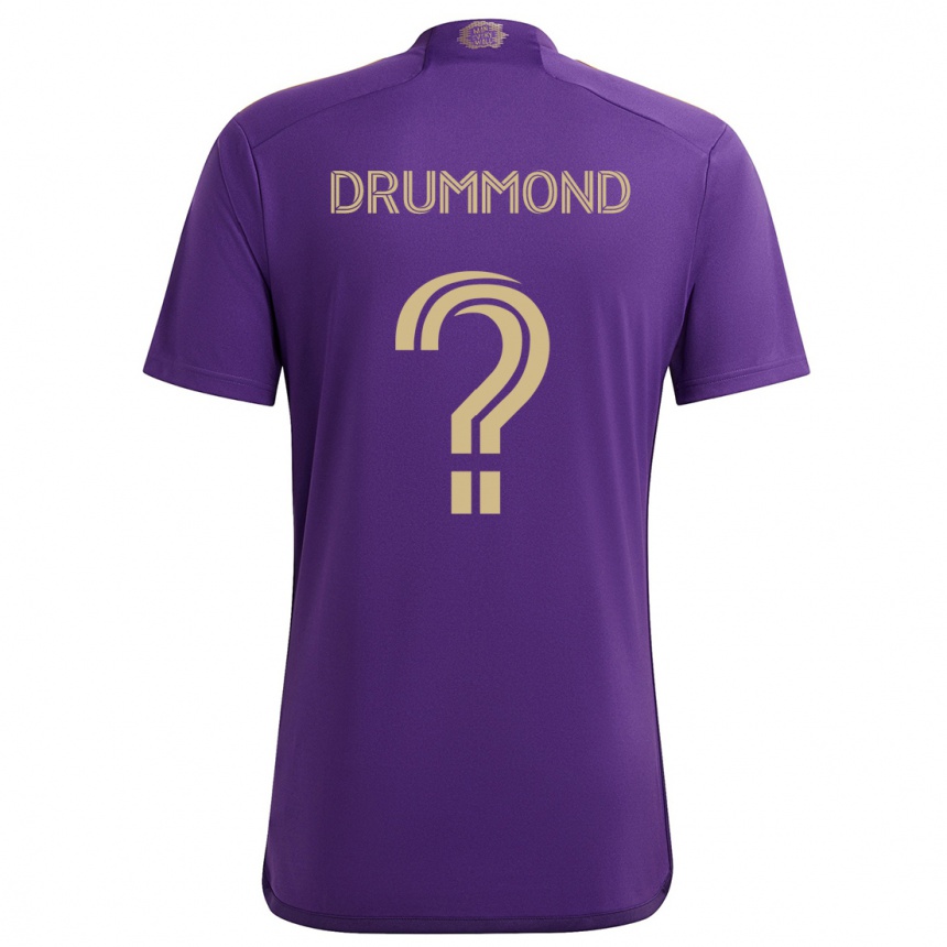 Hombre Fútbol Camiseta Owen Drummond #0 Púrpura Amarillo 1ª Equipación 2024/25 Perú