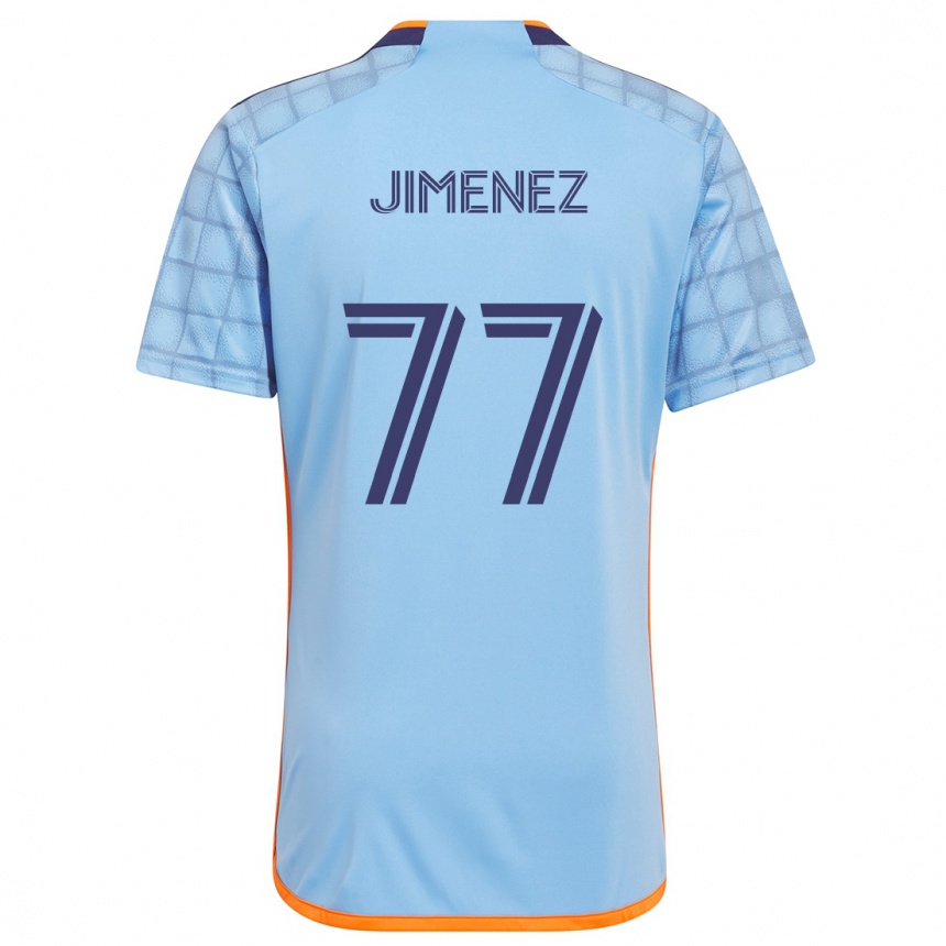 Hombre Fútbol Camiseta Jonathan Jiménez #77 Azul Naranja 1ª Equipación 2024/25 Perú