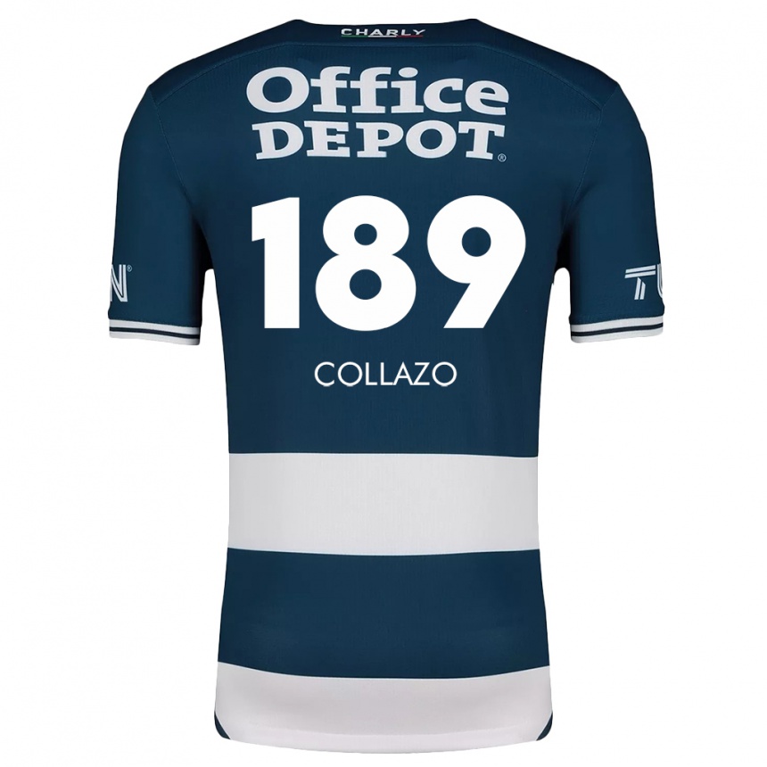 Hombre Fútbol Camiseta David Collazo #189 Azul Blanco 1ª Equipación 2024/25 Perú