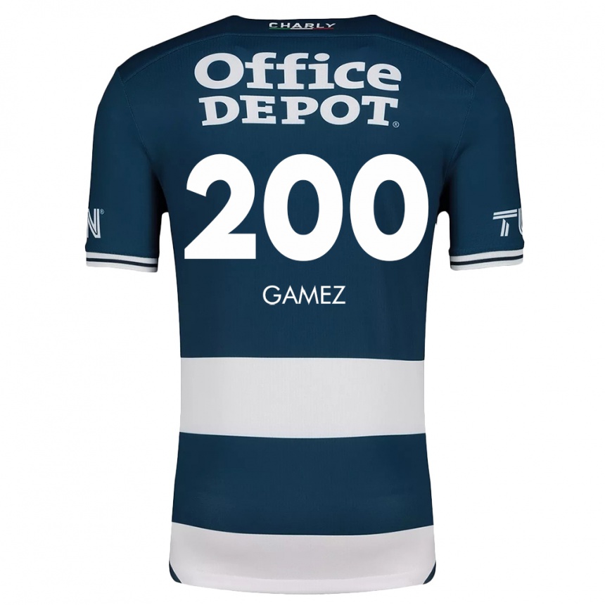 Hombre Fútbol Camiseta Sergio Gámez #200 Azul Blanco 1ª Equipación 2024/25 Perú