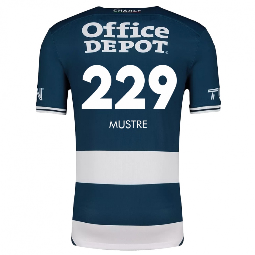 Hombre Fútbol Camiseta Eduardo Mustre #229 Azul Blanco 1ª Equipación 2024/25 Perú