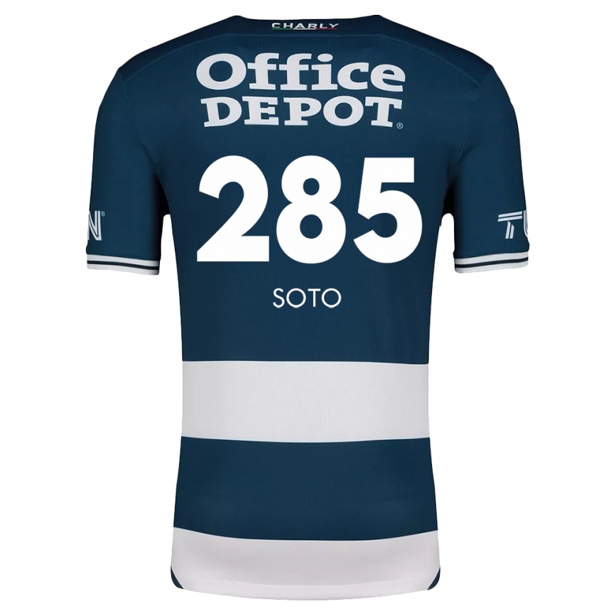 Hombre Fútbol Camiseta Edwin Soto #285 Azul Blanco 1ª Equipación 2024/25 Perú