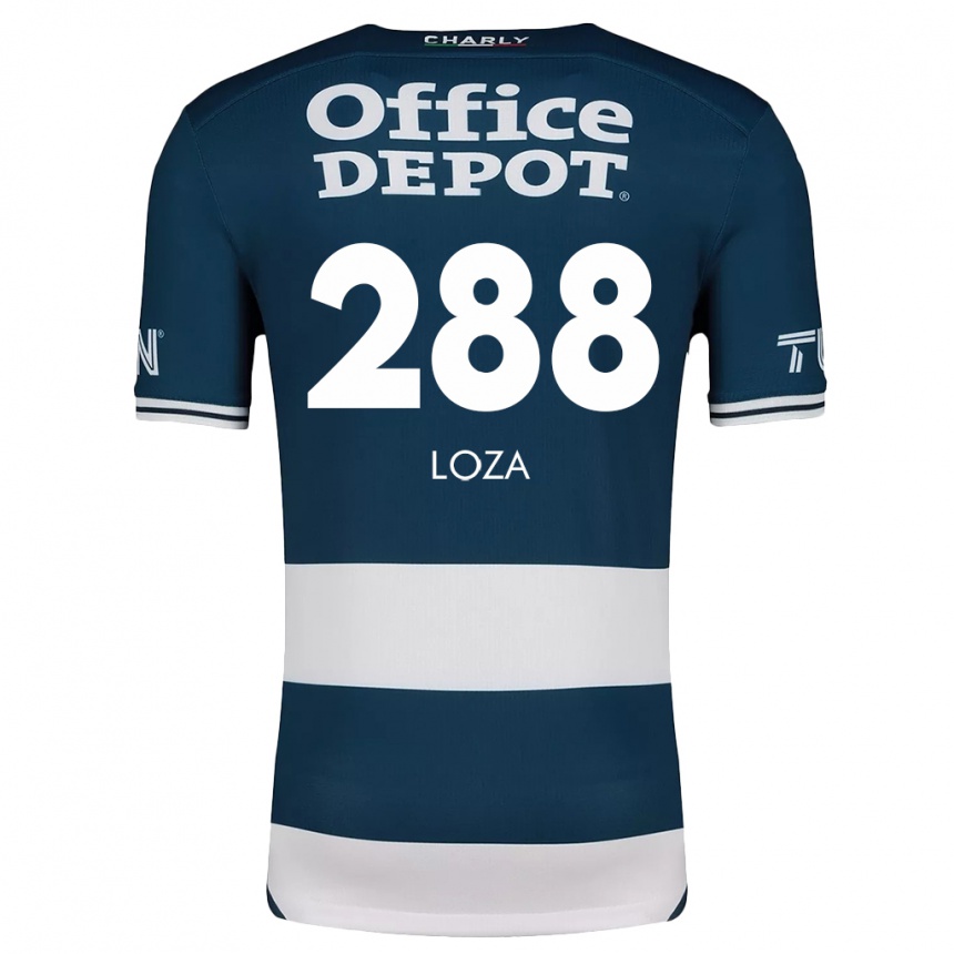 Hombre Fútbol Camiseta Santino Loza #288 Azul Blanco 1ª Equipación 2024/25 Perú