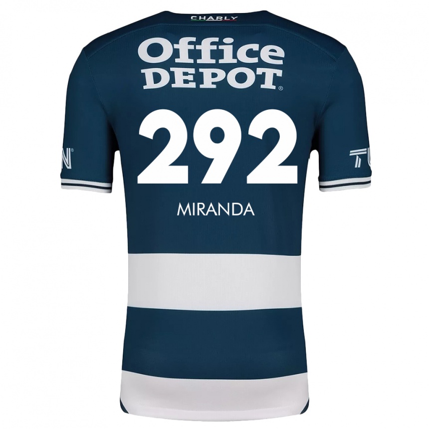 Hombre Fútbol Camiseta Herbey Miranda #292 Azul Blanco 1ª Equipación 2024/25 Perú