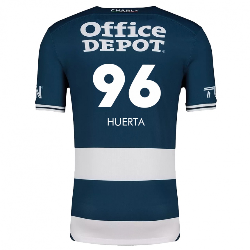 Hombre Fútbol Camiseta Edwin Huerta #96 Azul Blanco 1ª Equipación 2024/25 Perú