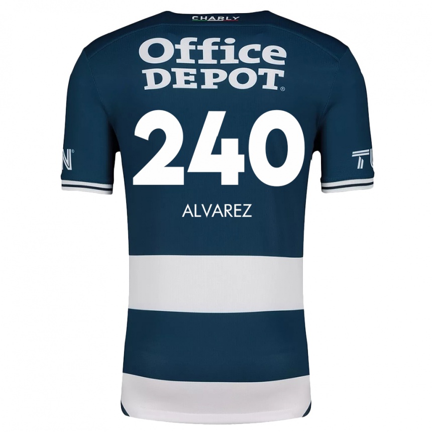 Hombre Fútbol Camiseta Gael Álvarez #240 Azul Blanco 1ª Equipación 2024/25 Perú