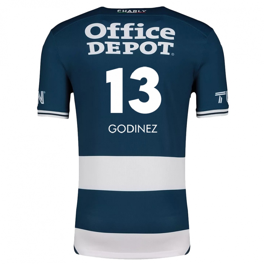 Hombre Fútbol Camiseta Alexandra Godinez #13 Azul Blanco 1ª Equipación 2024/25 Perú