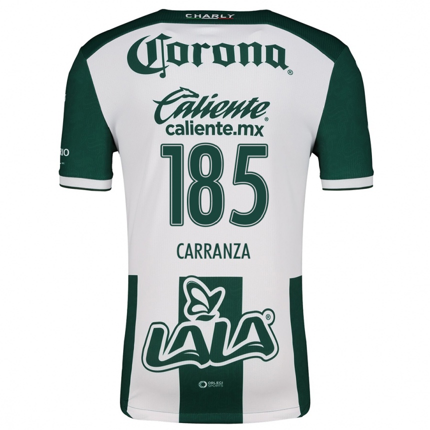 Hombre Fútbol Camiseta Héctor Carranza #185 Verde Blanco 1ª Equipación 2024/25 Perú