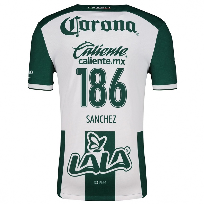 Hombre Fútbol Camiseta David Sánchez #186 Verde Blanco 1ª Equipación 2024/25 Perú