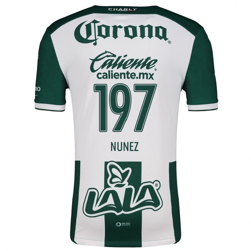 Hombre Fútbol Camiseta Kevin Núñez #197 Verde Blanco 1ª Equipación 2024/25 Perú