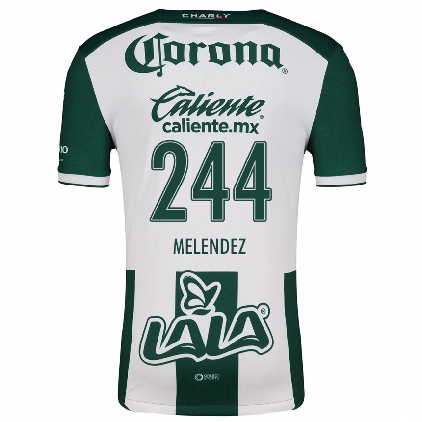 Hombre Fútbol Camiseta Carlos Meléndez #244 Verde Blanco 1ª Equipación 2024/25 Perú