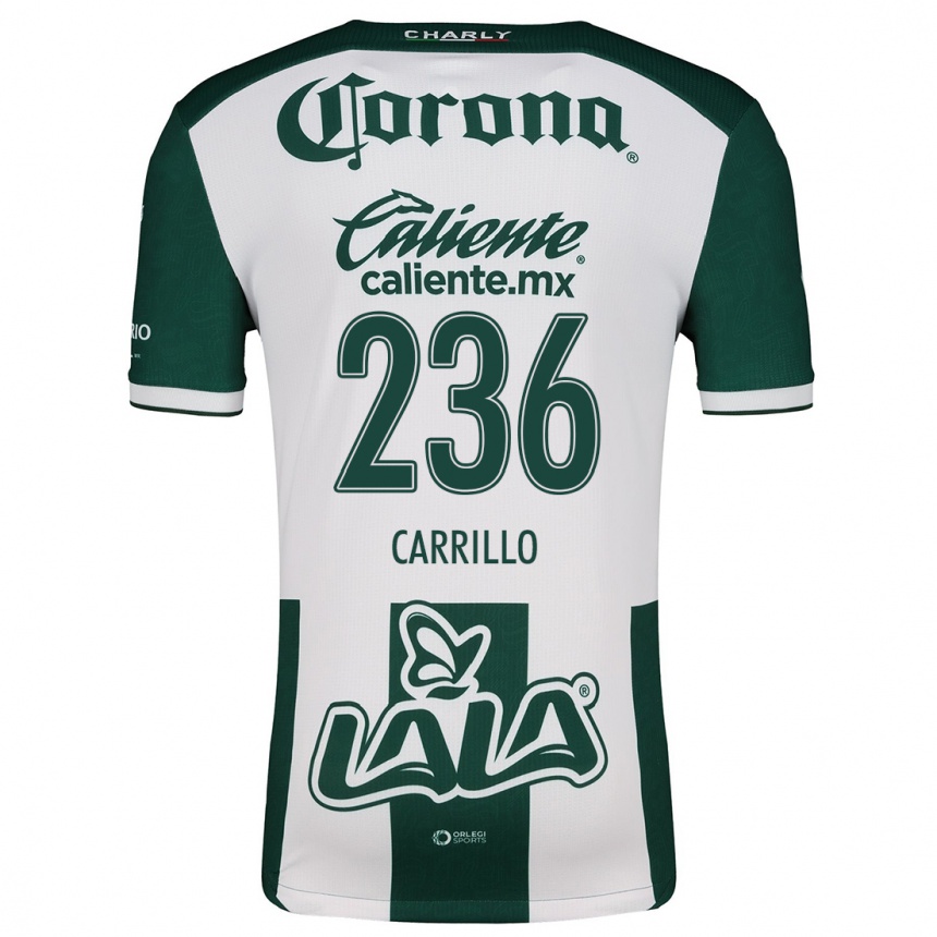 Hombre Fútbol Camiseta Fernando Carrillo #236 Verde Blanco 1ª Equipación 2024/25 Perú