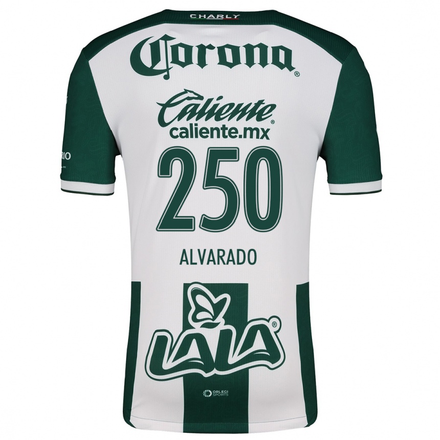 Hombre Fútbol Camiseta Edwin Alvarado #250 Verde Blanco 1ª Equipación 2024/25 Perú