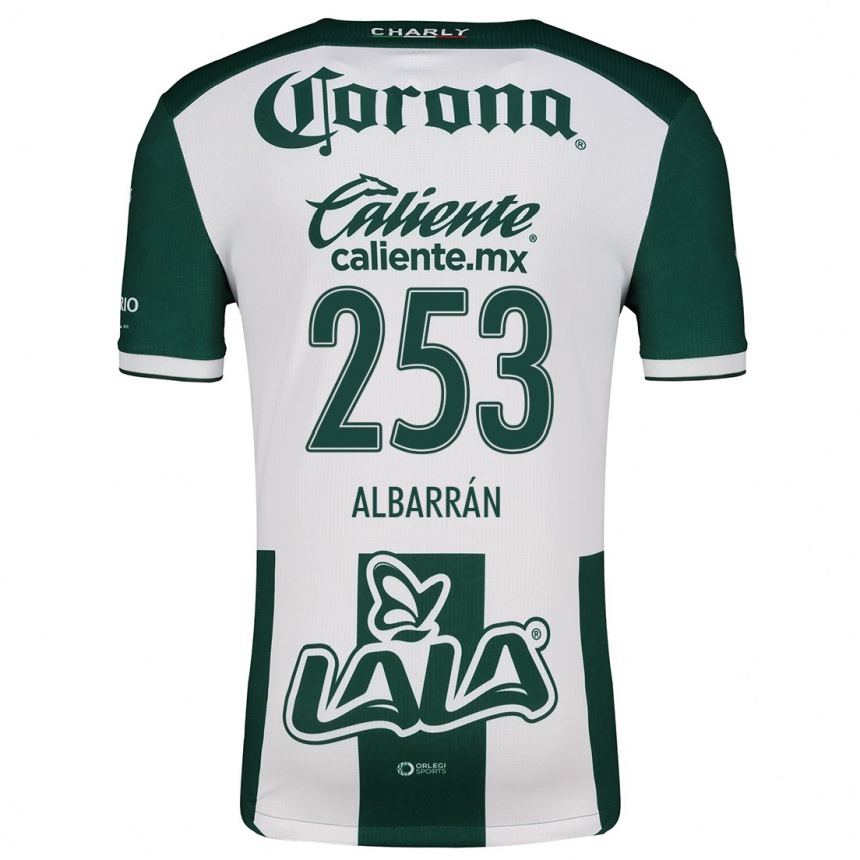 Hombre Fútbol Camiseta Rodrigo Albarrán #253 Verde Blanco 1ª Equipación 2024/25 Perú