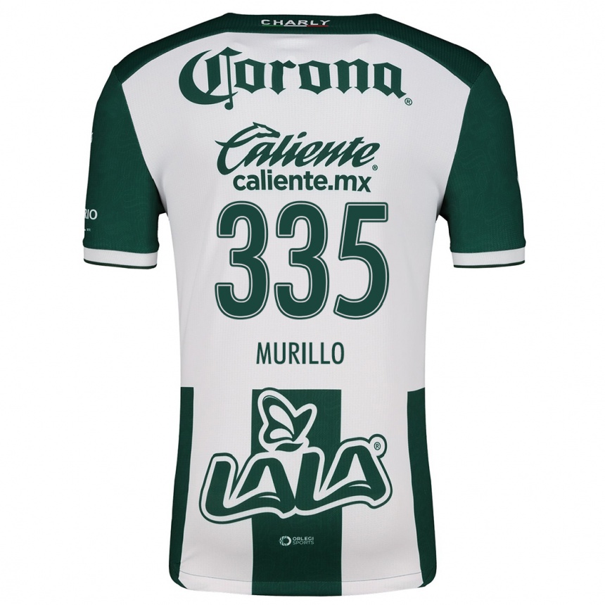 Hombre Fútbol Camiseta Doryan Murillo #335 Verde Blanco 1ª Equipación 2024/25 Perú