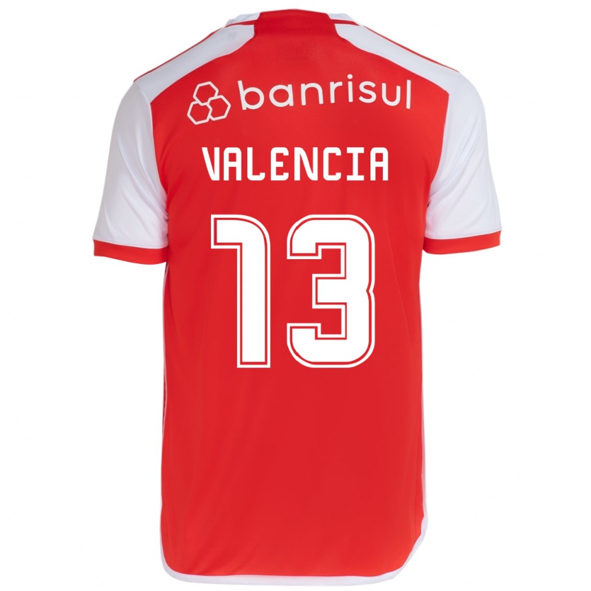 Hombre Fútbol Camiseta Enner Valencia #13 Rojo Blanco 1ª Equipación 2024/25 Perú