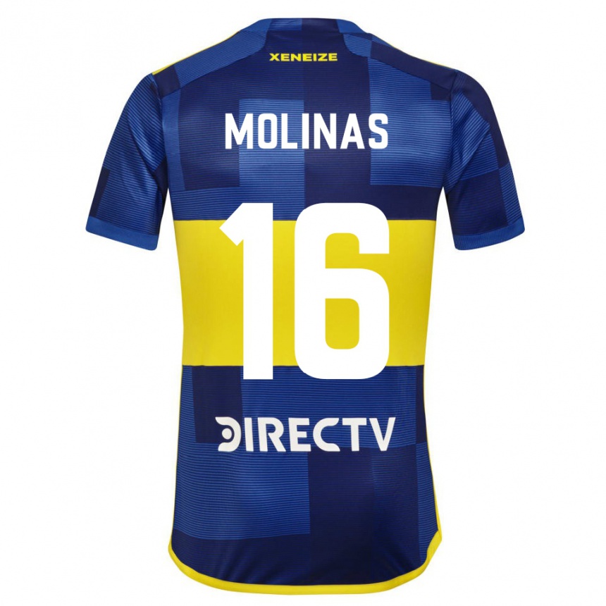 Hombre Fútbol Camiseta Aaron Molinas #16 Azul Amarillo 1ª Equipación 2024/25 Perú