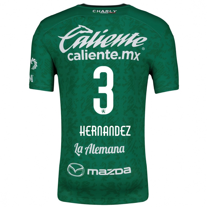 Hombre Fútbol Camiseta Pedro Hernández #3 Verde Blanco 1ª Equipación 2024/25 Perú