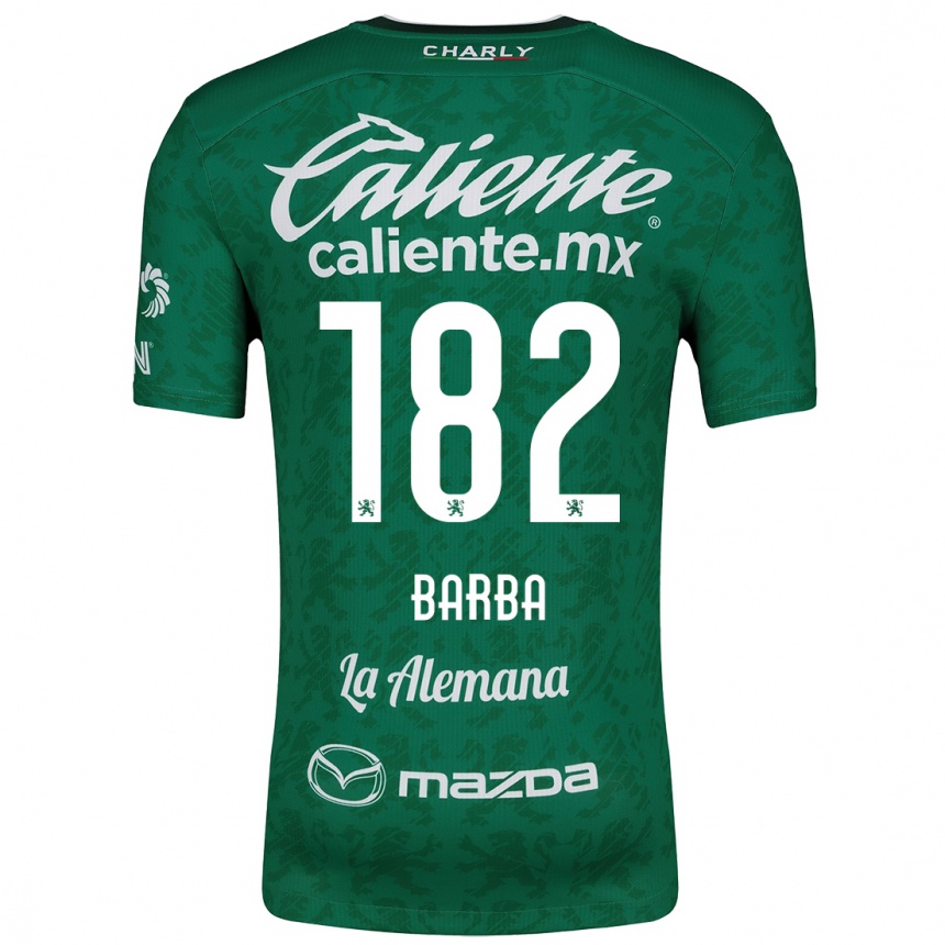 Hombre Fútbol Camiseta Austin Barba #182 Verde Blanco 1ª Equipación 2024/25 Perú