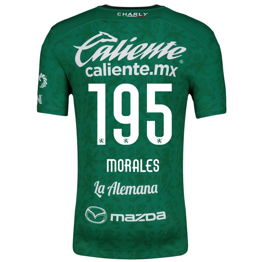 Hombre Fútbol Camiseta Daniel Morales #195 Verde Blanco 1ª Equipación 2024/25 Perú