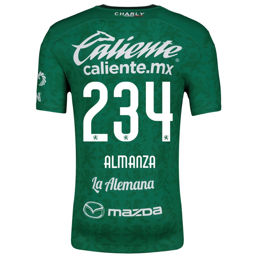 Hombre Fútbol Camiseta Román Almanza #234 Verde Blanco 1ª Equipación 2024/25 Perú