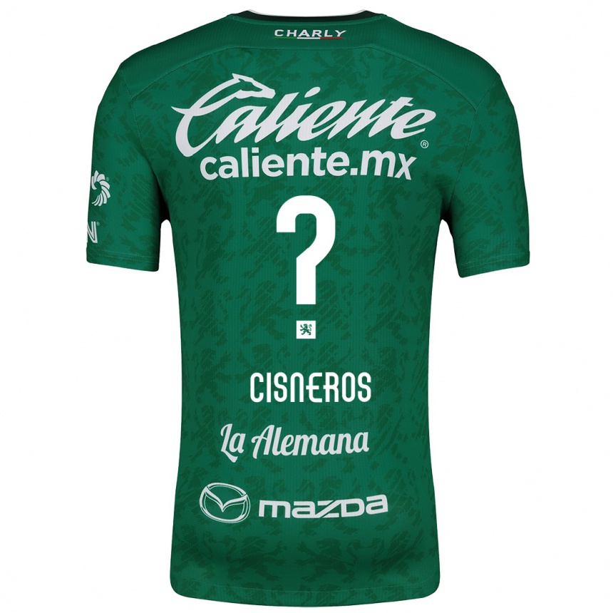 Hombre Fútbol Camiseta Santiago Cisneros #0 Verde Blanco 1ª Equipación 2024/25 Perú