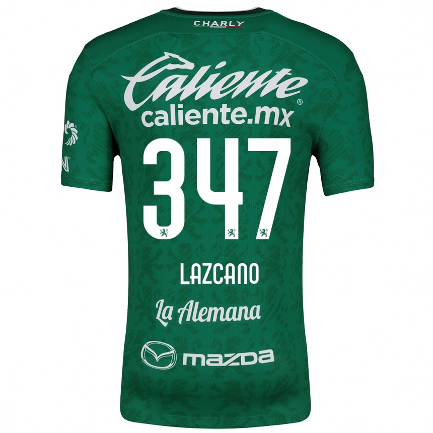 Hombre Fútbol Camiseta Evan Lazcano #347 Verde Blanco 1ª Equipación 2024/25 Perú