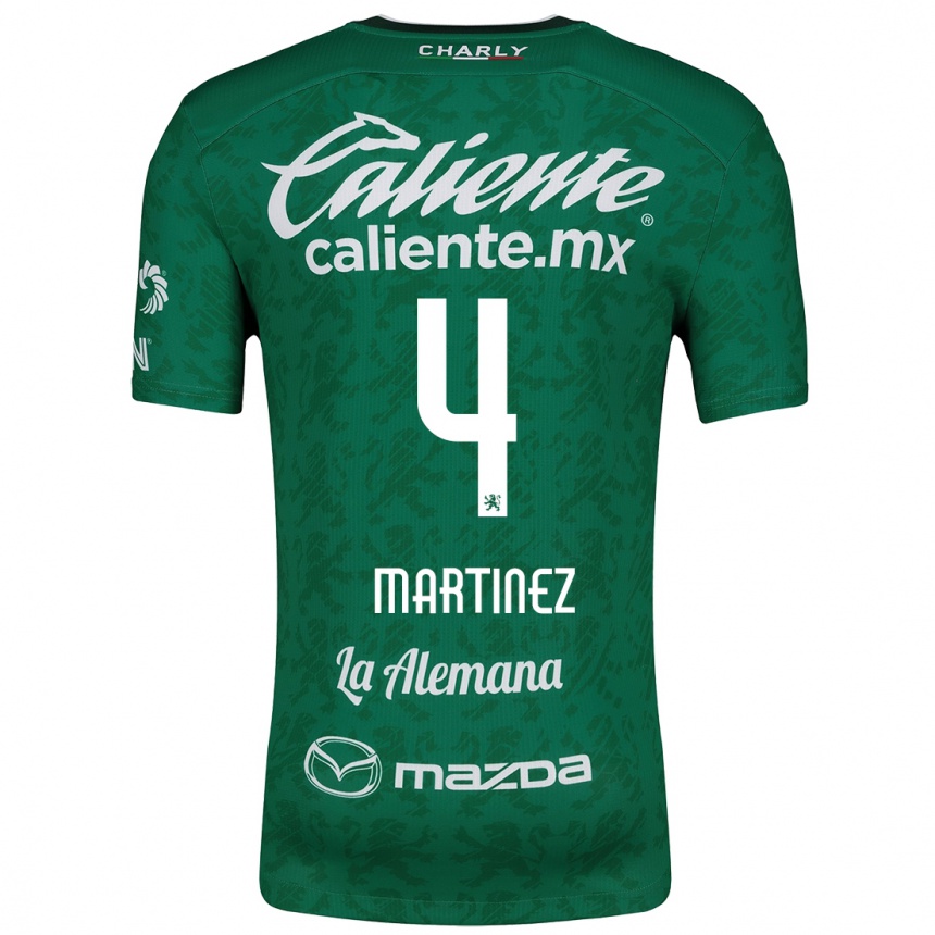 Hombre Fútbol Camiseta Mitzi Martínez #4 Verde Blanco 1ª Equipación 2024/25 Perú