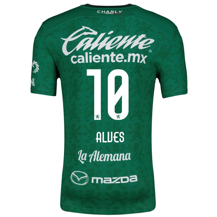 Hombre Fútbol Camiseta Maria Alves #10 Verde Blanco 1ª Equipación 2024/25 Perú