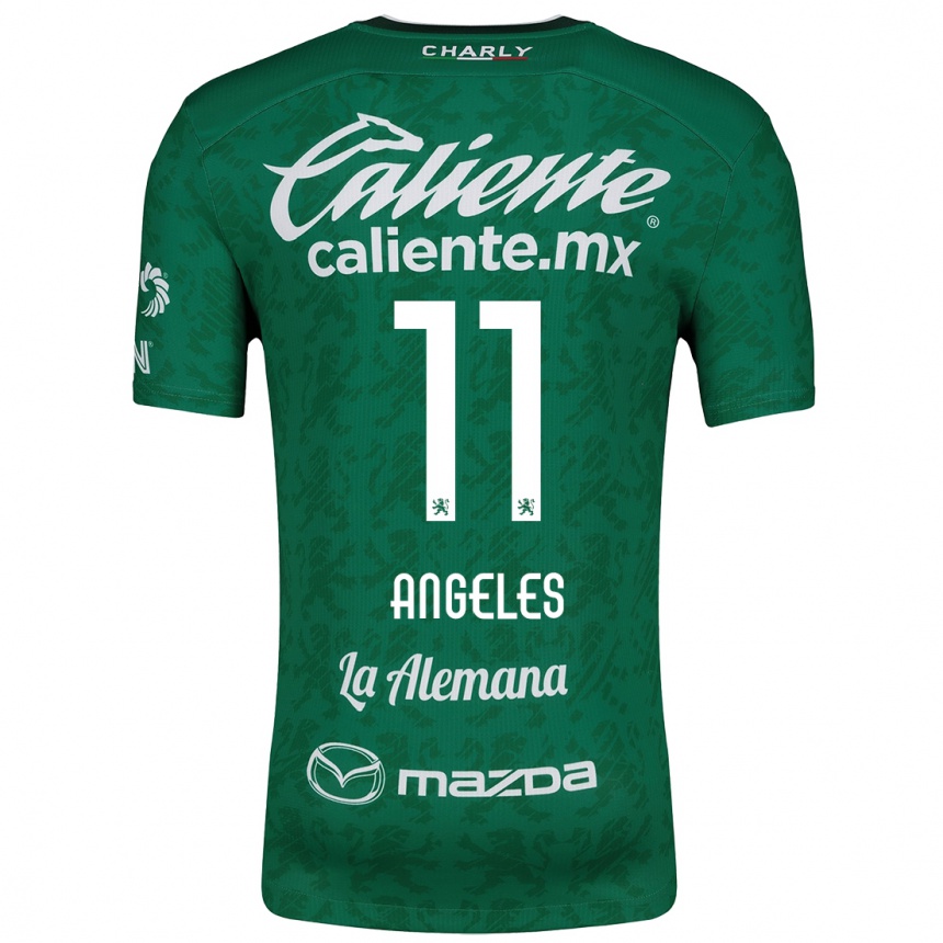 Hombre Fútbol Camiseta Lizbeth Ángeles #11 Verde Blanco 1ª Equipación 2024/25 Perú